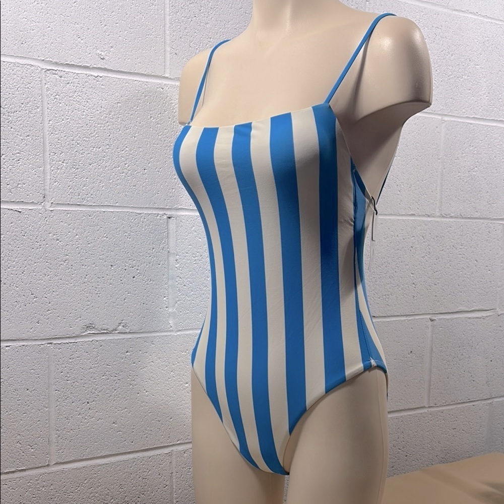 NWT Blue and White Striped Swimsuit by shade & shore​​​​